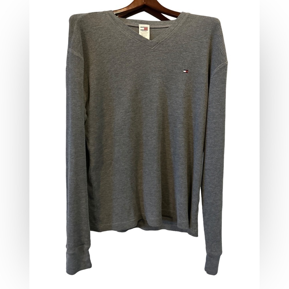 Tommy Hilfiger womens Grey‎ Waffle Knit Long Sleeve Thermal